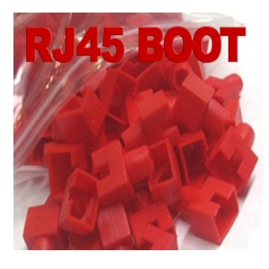 RJ45 부트캡(사각) 빨강 (100입)